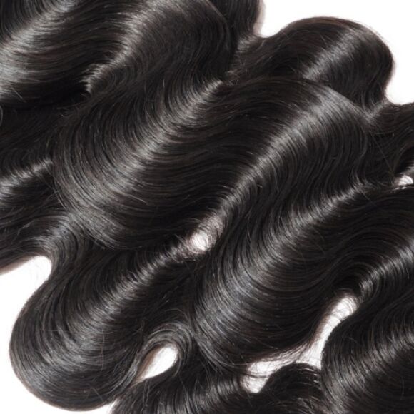 100% Human Hair Wig Body Wave Bundle In Natural Black - Picture 2 of 10